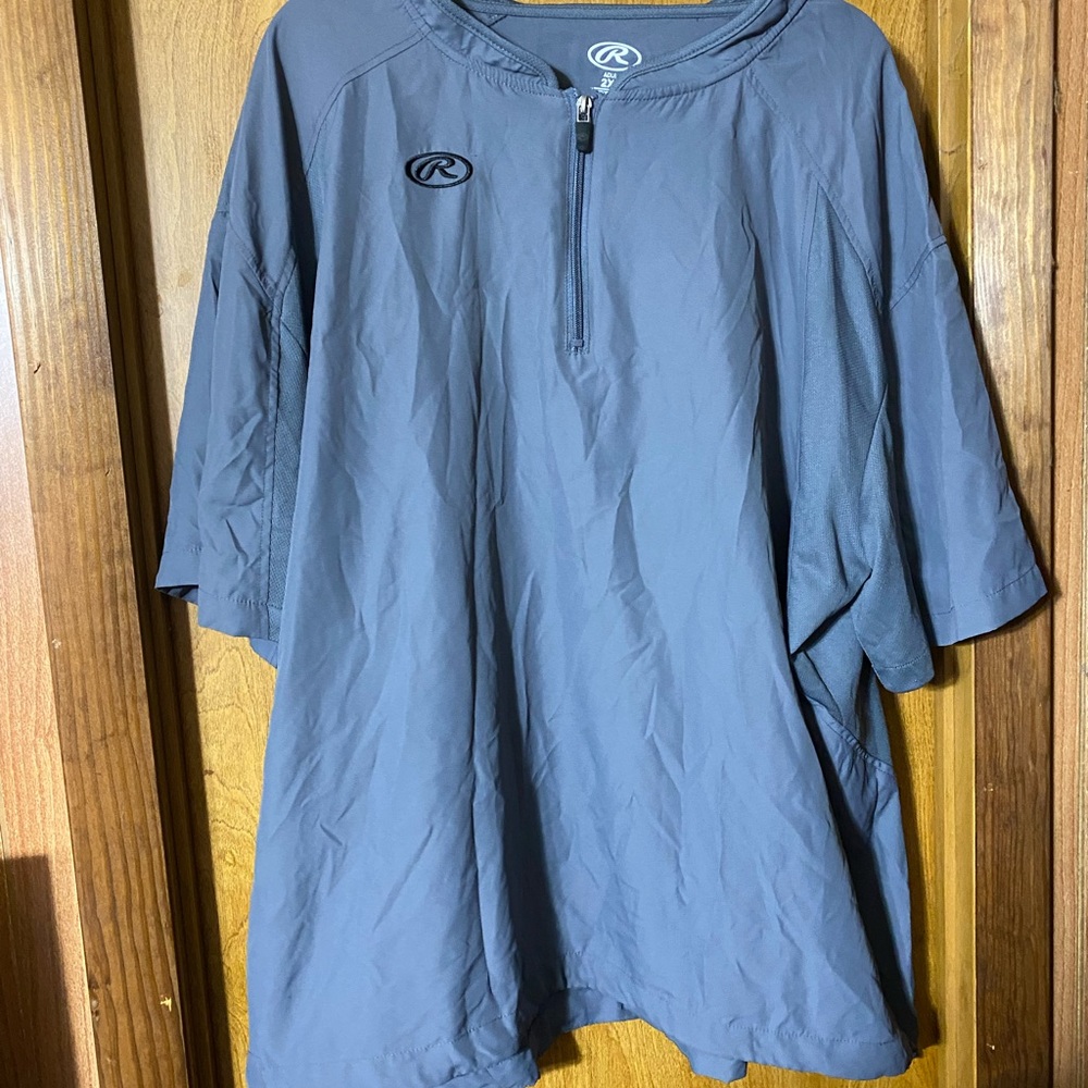 Rawlings Men's Gray Quarter-Zip Jersey